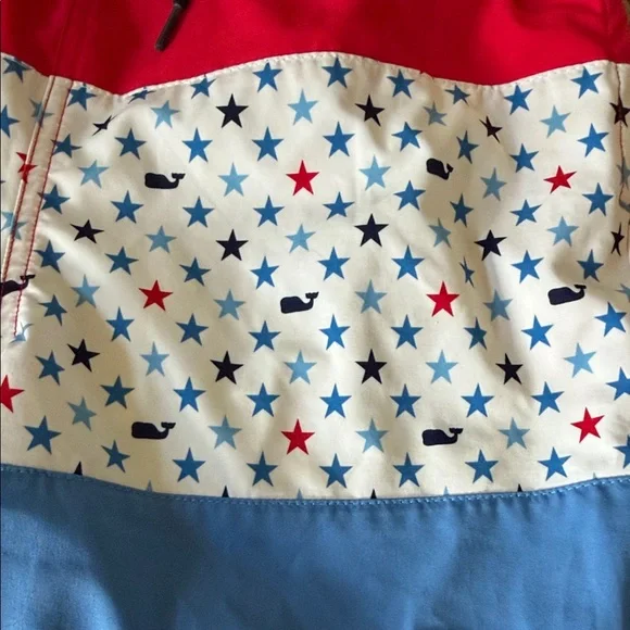 Vineyard Vines Red and Blue Star Swim Shorts Size M 12/14 - Picture 3 of 6